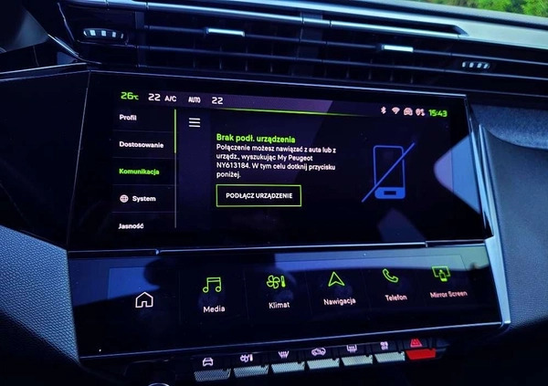 Peugeot 308 cena 93900 przebieg: 34179, rok produkcji 2022 z Skaryszew małe 497